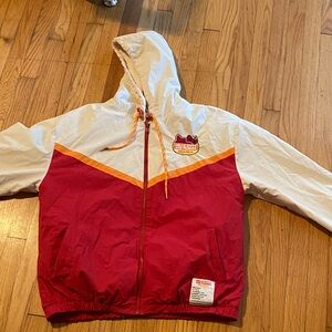 Hello Kitty Red, White and Orange Girls' Hooded Raincoat